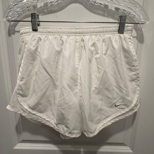 Nike Womens Running Shorts Dri-Fit Tempo White Size Medium